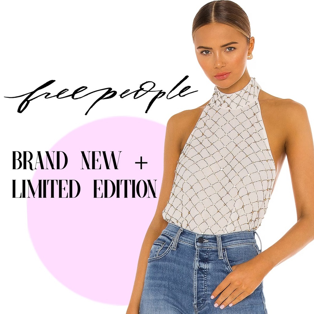 🩵FREE PEOPLE🩵 💎Bling Bling Cha Ching Bodysuit💎